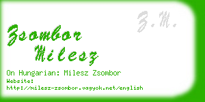 zsombor milesz business card